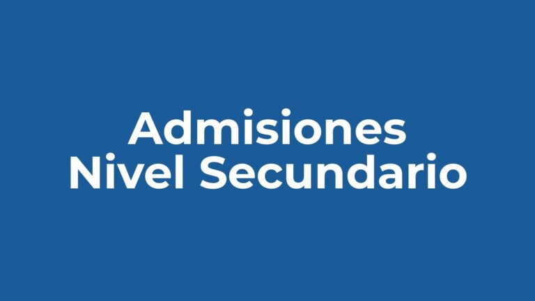 Admisiones Secundario